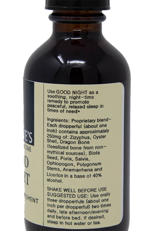 Good Night Ingredients - Dr Daves - Chinese Sleep Medicine