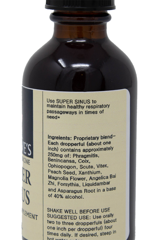 Super Sinus Ingredients - Chinese Sinus Remedy - Dr. Daves Herbal Medicine